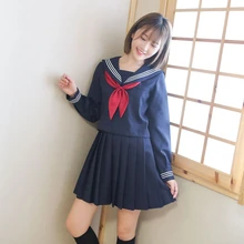 2021 Academy Style Three Lines Sailor Collar Shirt Pleated Skirt Sets Japanese School Uniform Navy Blue Students Class Clothing
2021 Academy Style Three Lines Sailor Collar Shirt Pleated Skirt Sets Japanese School Uniform Navy Blue Students Class Clothing