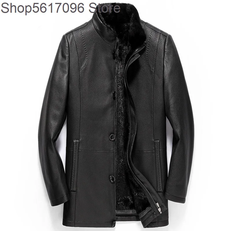 Gao File Genuine Leather Leather Coat Male Deerskin Mink Wool Liner Li Collar Leather Jacket Deerskin Clothing Nick Clothing
Gao File Genuine Leather Leather Coat Male Deerskin Mink Wool Liner Li Collar Leather Jacket Deerskin Clothing Nick Clothing