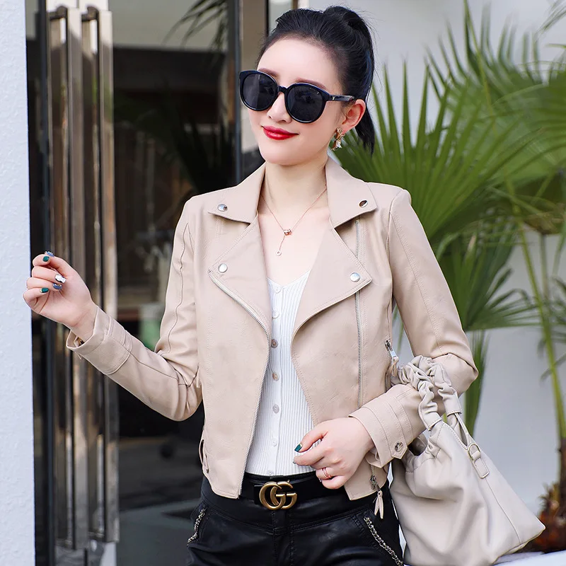 New Women Spring Autumn Black Faux Leather Jackets Zipper Basic Coat Turn-down Collar Streetwear Motor Biker Jacket with Belt
New Women Spring Autumn Black Faux Leather Jackets Zipper Basic Coat Turn-down Collar Streetwear Motor Biker Jacket with Belt