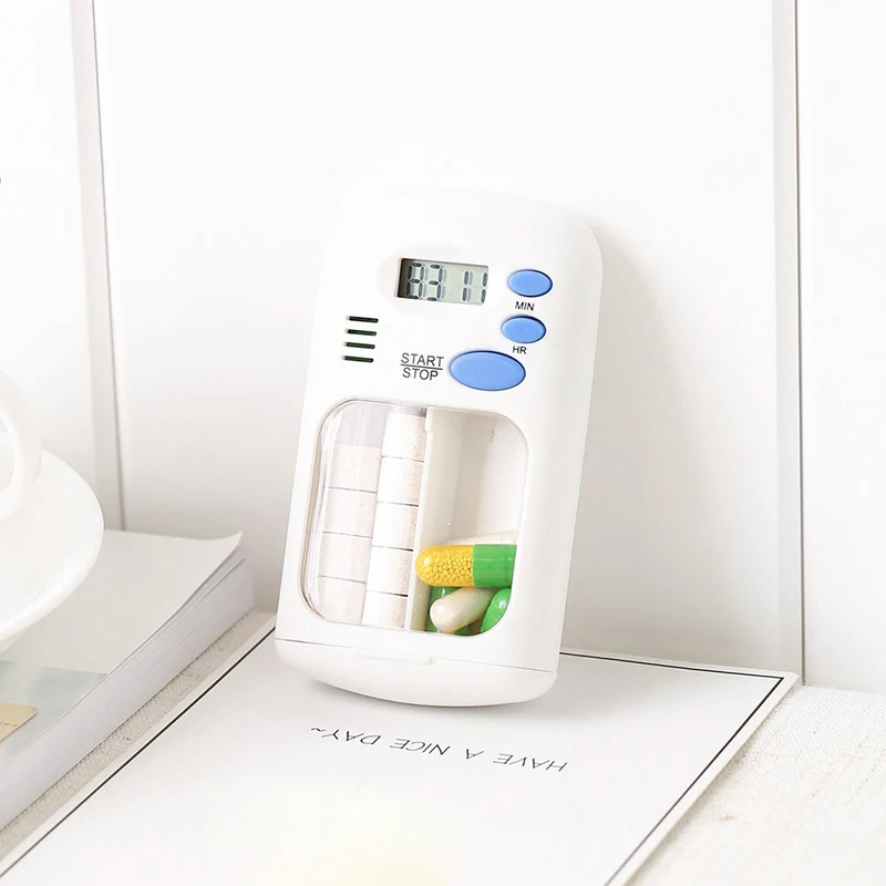 Creative Mini Smart Medicine Reminder Transparent Lattice Electronic Double-Partition Medicine Box Portable Electronic Timing Me
Creative Mini Smart Medicine Reminder Transparent Lattice Electronic Double-Partition Medicine Box Portable Electronic Timing Me