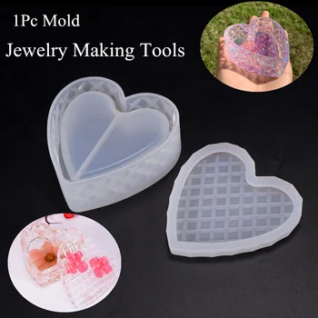 DIY Jewelry Making Tool Crystal Heart-Shaped Cut Section Silicone Molds For DIY Storage Box Mould Jewelry Gift Case 
DIY Jewelry Making Tool Crystal Heart-Shaped Cut Section Silicone Molds For DIY Storage Box Mould Jewelry Gift Case