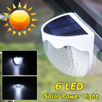 New 0.3W 6 LED Solar Auto Charging Light Outdoor Waterproof Lamp Fence Wall Lamp Garden Landscape Light Warm White
New 0.3W 6 LED Solar Auto Charging Light Outdoor Waterproof Lamp Fence Wall Lamp Garden Landscape Light Warm White
