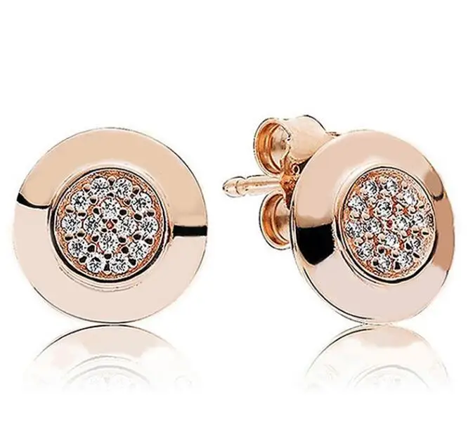 Original 925 Sterling Silver Earring Rose Signature With Crystal Stud Earring For Women Wedding Gift Fashion Jewelry
Original 925 Sterling Silver Earring Rose Signature With Crystal Stud Earring For Women Wedding Gift Fashion Jewelry