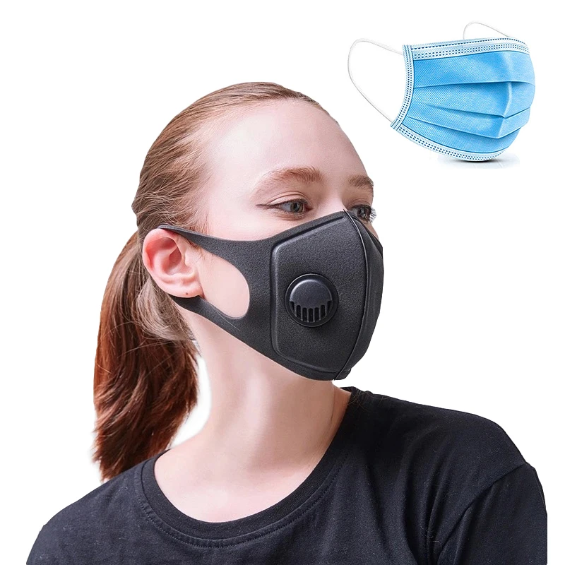 20pcs Anti Pollution Black Face Mask With Valve PM2.5 Sponge Masks Breathable Mascherina Washable
20pcs Anti Pollution Black Face Mask With Valve PM2.5 Sponge Masks Breathable Mascherina Washable