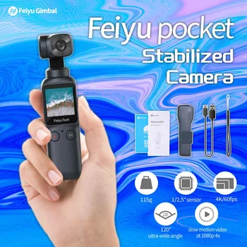 Feiyu Feiyutech Pocket Camera 6-Axis 4K HD Handheld Gimbal Camera Phone Stabilizer Wi-Fi Control Wide Angle Estabilizador
Feiyu Feiyutech Pocket Camera 6-Axis 4K HD Handheld Gimbal Camera Phone Stabilizer Wi-Fi Control Wide Angle Estabilizador