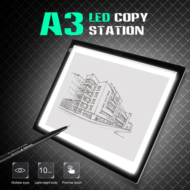 A3 Portable LED Light Pad Drawing Pad Copy Board Drafting Graphics Tablet Table Pad Panel Pad Copy Board NO Brightness Control
A3 Portable LED Light Pad Drawing Pad Copy Board Drafting Graphics Tablet Table Pad Panel Pad Copy Board NO Brightness Control