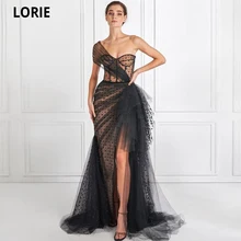 Black Dotted Tulle One Shoulder Evening Dress Vestidos Elegantes Para Mujer Side Slit Long Sweetheart Prom Flormal Party Gowns 
Black Dotted Tulle One Shoulder Evening Dress Vestidos Elegantes Para Mujer Side Slit Long Sweetheart Prom Flormal Party Gowns