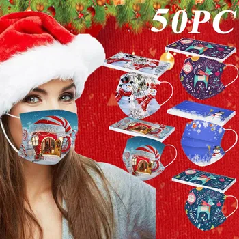 50pc Disposable Masks Christmas Printed Soft Unisex Masks For Adults 3-layer Breathable Haze Proof Protective Mouth Face Mask
50pc Disposable Masks Christmas Printed Soft Unisex Masks For Adults 3-layer Breathable Haze Proof Protective Mouth Face Mask