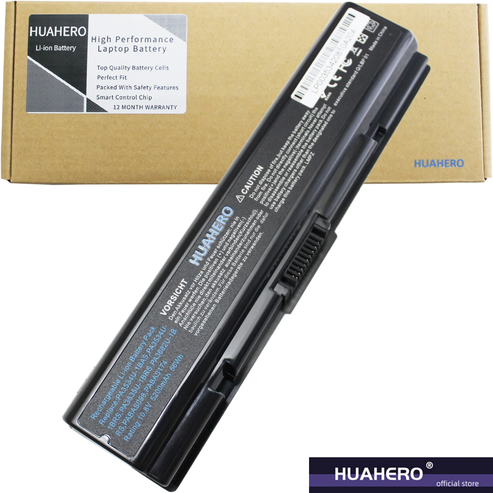 

HUAHERO battery For Toshiba pa3534 PA3534U 1BAS 1BRS PA3535U Satellite L200 L500 A300 A500 L550 L555 A200 A205 L300 L450 M200