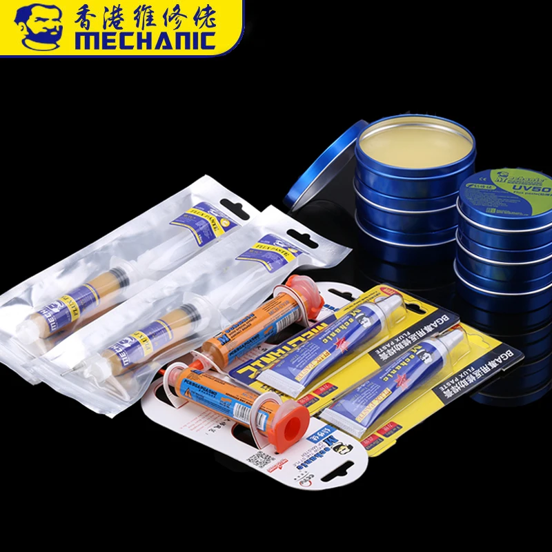MECHANIC NO-clean BGA Solder Paste Flux Welding Fluxes Soldering Grease For SMD PGA BGA PCB Rework Tools
MECHANIC NO-clean BGA Solder Paste Flux Welding Fluxes Soldering Grease For SMD PGA BGA PCB Rework Tools