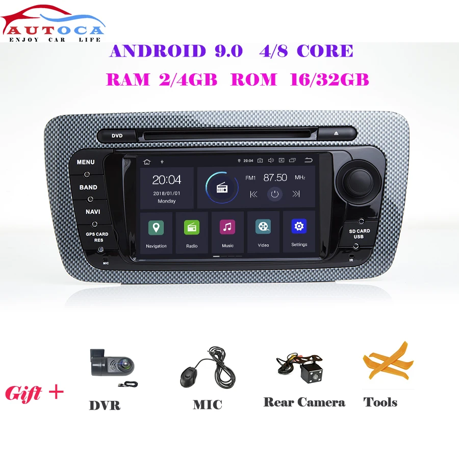 Carplay Android 9 Radio Car multimedia DVD GPS navigation for SEAT IBIZA 2009-2014 with Radio Mirroring Link option DVR DAB
Carplay Android 9 Radio Car multimedia DVD GPS navigation for SEAT IBIZA 2009-2014 with Radio Mirroring Link option DVR DAB
