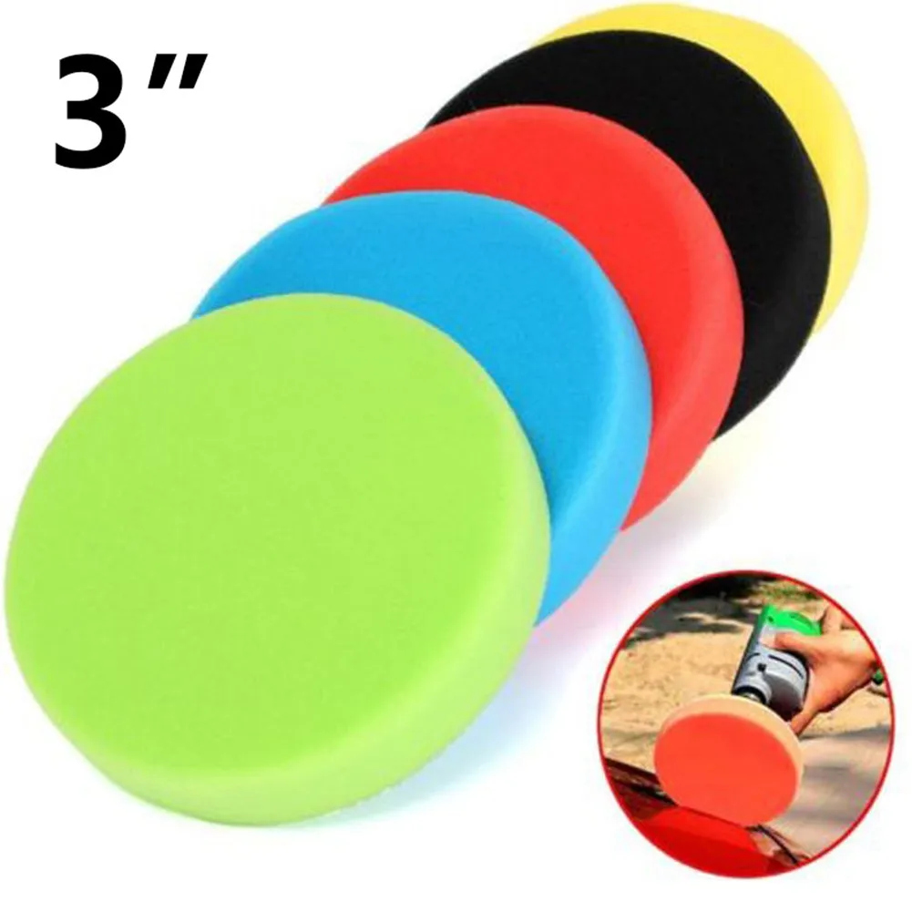 

Reliable 5pcs Set 3 inches Car Round Flat Polishing Buffing Sponge Pads, Achieve a Professional Level Polishing Finish