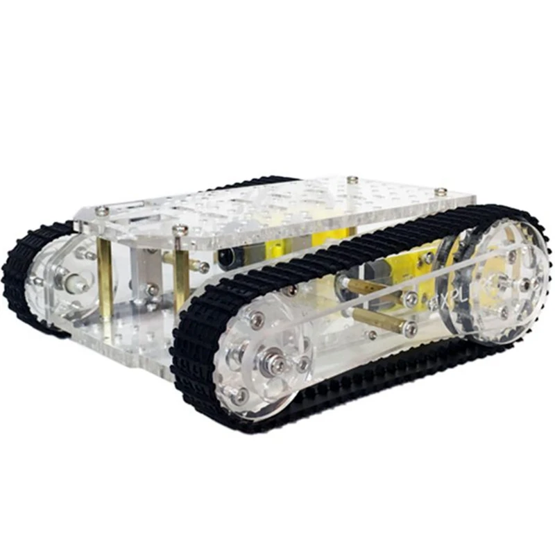 Smart Robot Tank Car Chassis Kits Transparent Crawler Chassis Tracked Platform for Arduino Tank
Smart Robot Tank Car Chassis Kits Transparent Crawler Chassis Tracked Platform for Arduino Tank