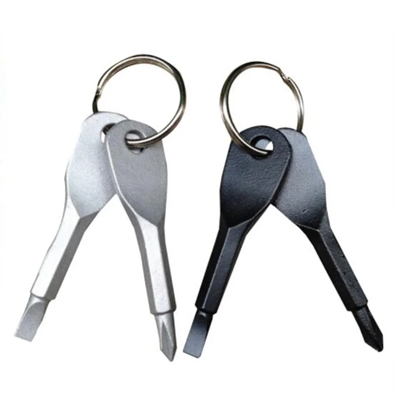 2pcs Stainless Steel Mini EDC Portable Key Shape Slotted/Phillips Screwdriver Keychain Repair Tool
2pcs Stainless Steel Mini EDC Portable Key Shape Slotted/Phillips Screwdriver Keychain Repair Tool