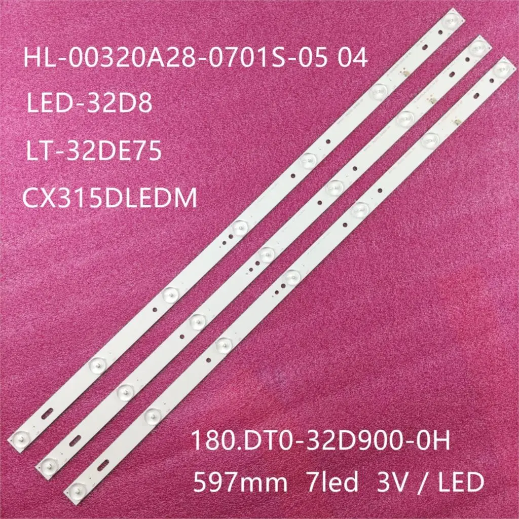 

LED Backlight Strips For BBK 32LEM-1010/T2C 32" LED TV Bars HL-00320A28-0701S-04 B0 Bands Rulers ZDCX32D07-ZC14FG-05 Array Tape