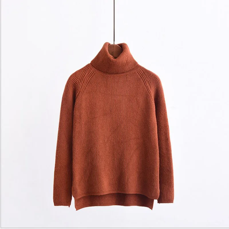 2019 New Turtleneck Oversize Knitted Sweater Women Vintage Split Side Pullover Tops Casual Loose Solid Sweater
2019 New Turtleneck Oversize Knitted Sweater Women Vintage Split Side Pullover Tops Casual Loose Solid Sweater