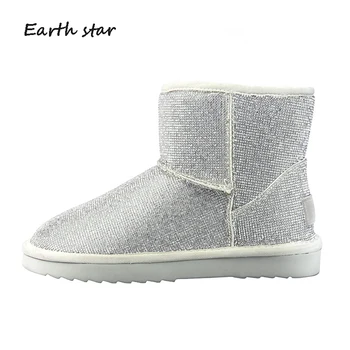 2019 Winter Warm Shoes Women Rhinestones Snow Boots With Fur Crystals Female botas mujer Ladies Ankle Boots Long Plush Silver 
2019 Winter Warm Shoes Women Rhinestones Snow Boots With Fur Crystals Female botas mujer Ladies Ankle Boots Long Plush Silver