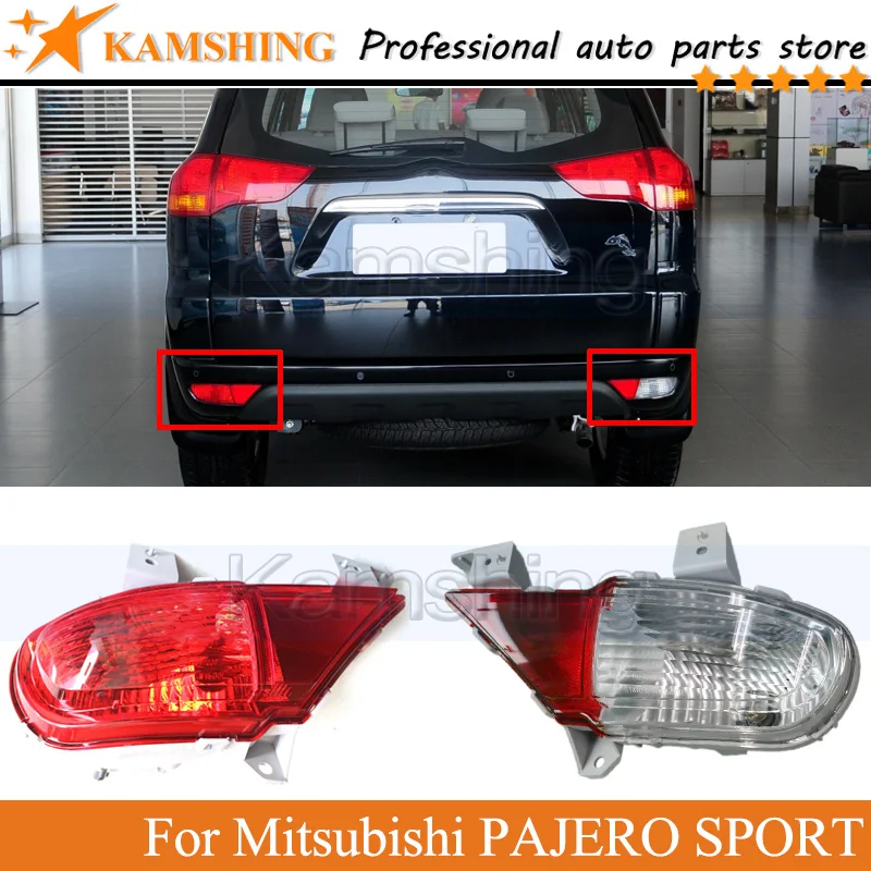 

Kamshing Rear bumper Fog light Foglamp For Mitsubishi PAJERO SPORT tail lamp Reflector light Foglight Brake Light taillamp