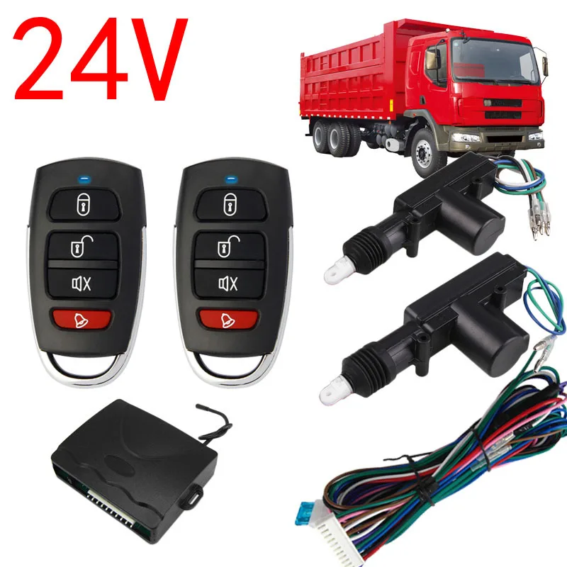 24V Trucks Remote Key Control Central Locking Door Controller Automation Two Doors Motor Keyless Entry Car Burglar Alarm System
24V Trucks Remote Key Control Central Locking Door Controller Automation Two Doors Motor Keyless Entry Car Burglar Alarm System