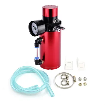 Universal Aluminum Engine Oil Catch Reservoir Breather Tank Can with Vacuum Pressure Gauge Oil Catch Can Tank
Universal Aluminum Engine Oil Catch Reservoir Breather Tank Can with Vacuum Pressure Gauge Oil Catch Can Tank