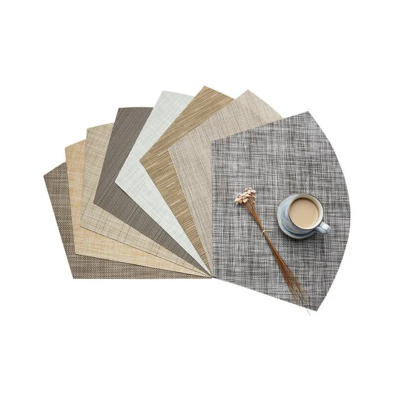 2pcs/pack 45x30cm Sector PVC Knitting Placemats Heat Resistant Tablewares Mats Food Pads Table Decoration
2pcs/pack 45x30cm Sector PVC Knitting Placemats Heat Resistant Tablewares Mats Food Pads Table Decoration