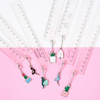 1 Pcs Cute Flamingo Cactus Pendant 15cm Rulers Measuring Straight Ruler Bookmark Gift Korean Stationery
1 Pcs Cute Flamingo Cactus Pendant 15cm Rulers Measuring Straight Ruler Bookmark Gift Korean Stationery