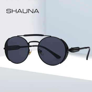 SHAUNA Retro Metal Punk Sunglasses Women Fashion Double Bridges Round Sun Glasses Men UV400 
SHAUNA Retro Metal Punk Sunglasses Women Fashion Double Bridges Round Sun Glasses Men UV400