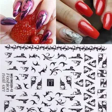 3D 爪シート花柄中空ネイルアート転写デカール自己粘着レースステッカー(China)