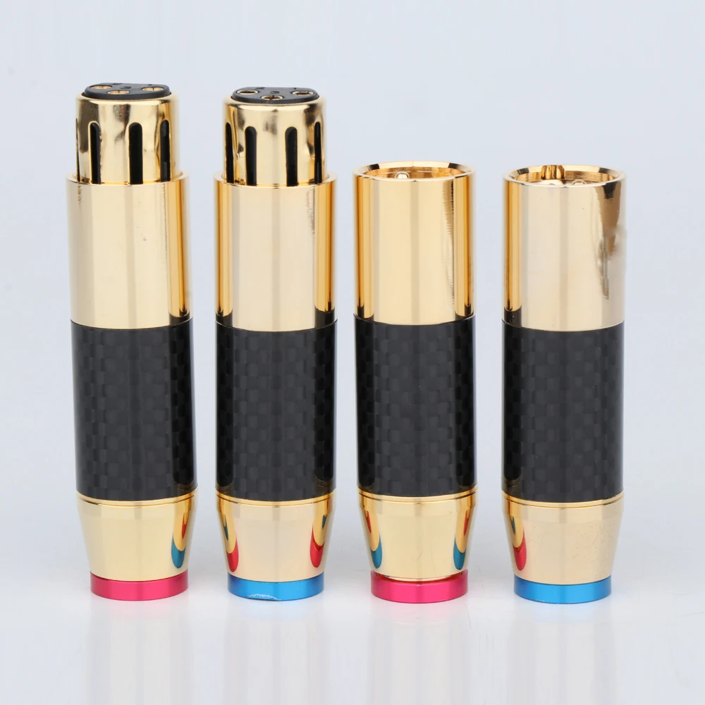 4Pc YTER Carbon Fiber 24K gold Plated XLR Connector Plug for Audio Interconnect Cable Connector plug
4Pc YTER Carbon Fiber 24K gold Plated XLR Connector Plug for Audio Interconnect Cable Connector plug