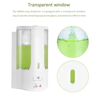 400ml Automatic Soap Dispenser Touchless Sensor Hand Sanitizer Shampoo Detergent Dispenser Wall Mounted For Bathroom Kitchen
400ml Automatic Soap Dispenser Touchless Sensor Hand Sanitizer Shampoo Detergent Dispenser Wall Mounted For Bathroom Kitchen
