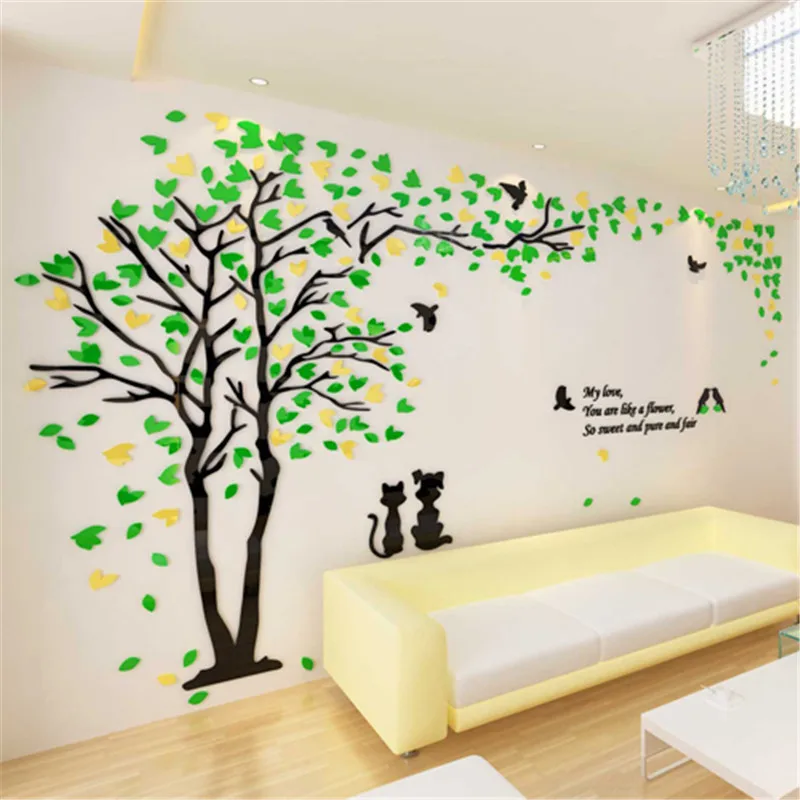 Creative Love Tree 3d Acrylic Art Wall Stickers For Home Decor Diy Gift Sofa Tv Background Wall Sticker Quality Poster Pegatinas 
Creative Love Tree 3d Acrylic Art Wall Stickers For Home Decor Diy Gift Sofa Tv Background Wall Sticker Quality Poster Pegatinas