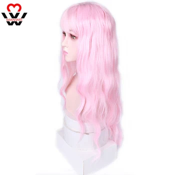 MANWEI Long Wavy Wigs for Black Women African American Synthetic Hair Brown Blue pink red Wigs with Bangs Heat Resistant Wig 
MANWEI Long Wavy Wigs for Black Women African American Synthetic Hair Brown Blue pink red Wigs with Bangs Heat Resistant Wig