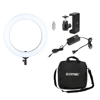 

ZOMEI Photography Lighting Video Photo Studio Kit 14inch 18inch LED Ring Light For Professional Camera 5500K US Plug With Holder