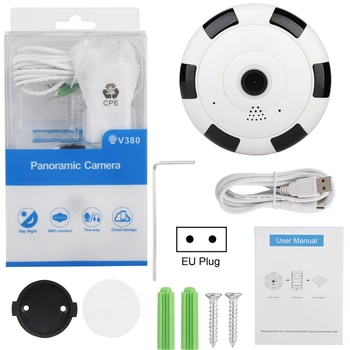 960P HD 360 Degree Panoramic Wifi Camera Wireless Wifi IP Camera Home Security Surveillance ight Vision Temperature Monitoring
960P HD 360 Degree Panoramic Wifi Camera Wireless Wifi IP Camera Home Security Surveillance ight Vision Temperature Monitoring