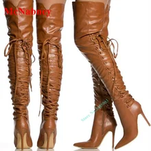 Cross Straps Pointy Toe Solid Boots Over The Knee Side Zipper Thin High Heel Boots Women Party Dress Shoe Winter Fitted Boots
Cross Straps Pointy Toe Solid Boots Over The Knee Side Zipper Thin High Heel Boots Women Party Dress Shoe Winter Fitted Boots
