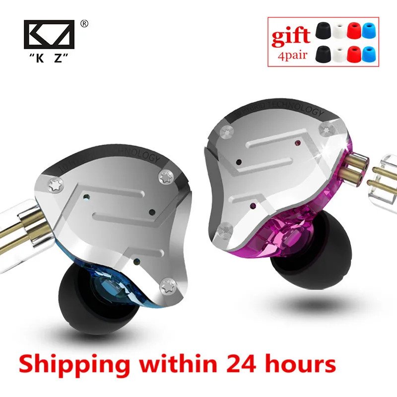 KZ ZS10 PRO 4BA + 1DD гибридная металлическая гарнитура HIFI наушники вкладыши Спортивная с
