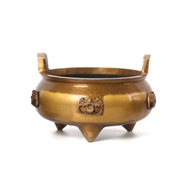 MOZART Pure Copper Crafts Ornaments Wufu Incense Burner Ornaments Xuande ThreeLegged Furnace, Large 
MOZART Pure Copper Crafts Ornaments Wufu Incense Burner Ornaments Xuande ThreeLegged Furnace, Large