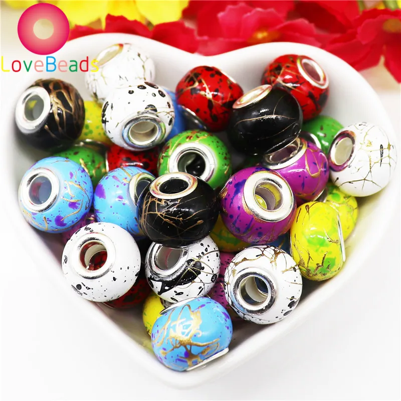 10Pcs 16mm Painting Glass Color Murano 5mm Large Hole Spacer Beads for Jewelry Making Fit Pandora Bracelet Bangle Chain Beads
10Pcs 16mm Painting Glass Color Murano 5mm Large Hole Spacer Beads for Jewelry Making Fit Pandora Bracelet Bangle Chain Beads