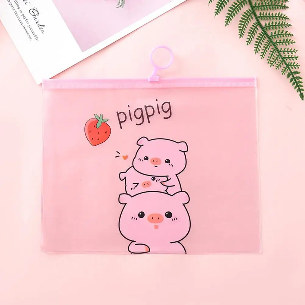Kawaii PVC Document Bags Cartoon Pig File Folder Pencil Case Stationery Holder Organizer Ring File Bag Pen Paper Contract Bags
Kawaii PVC Document Bags Cartoon Pig File Folder Pencil Case Stationery Holder Organizer Ring File Bag Pen Paper Contract Bags