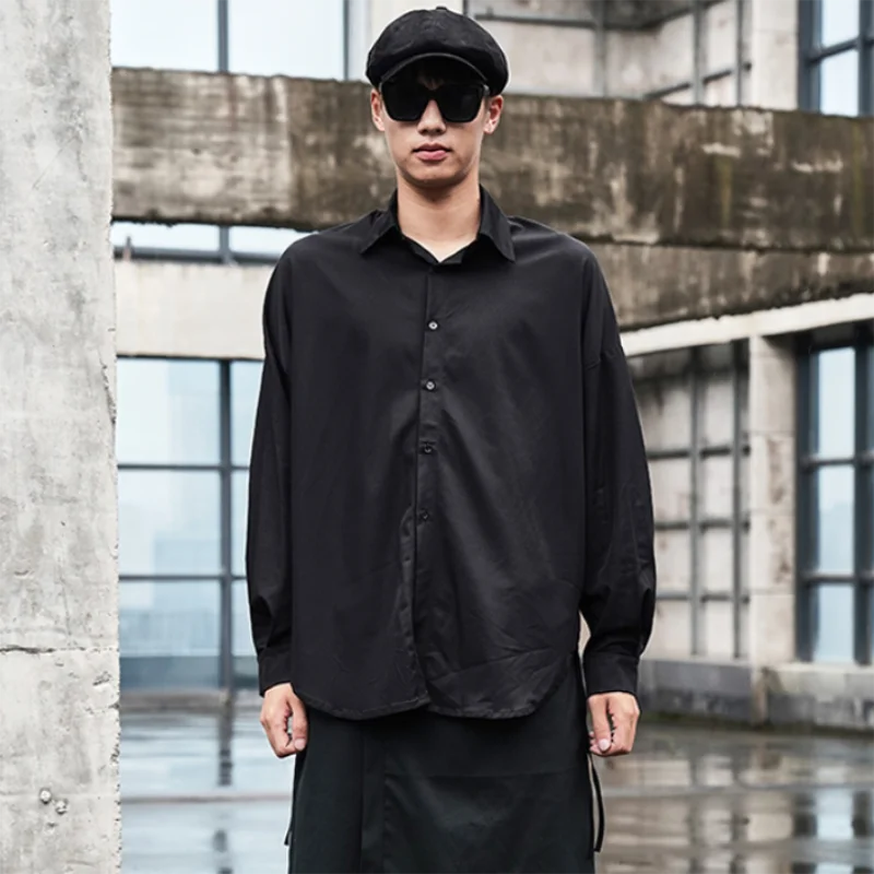 Men's Long Sleeve Shirt Spring And Autumn New Dark Personality Before Short After Long Lacing Design Casual Large Size Shirt
Men's Long Sleeve Shirt Spring And Autumn New Dark Personality Before Short After Long Lacing Design Casual Large Size Shirt