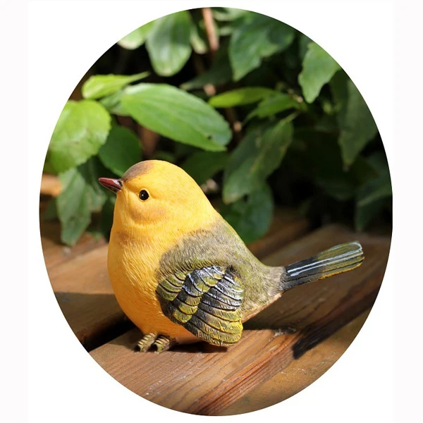 Pair Lifelike Resin Bird For Toy Desk Home Garden Ornaments Decoration Pair Lifelike Resin Bird For Toy Desk Home Garden Ornaments Decoration