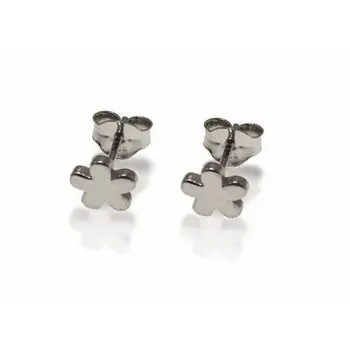 Tiny 5 petals smooth flower silver earrings 
Tiny 5 petals smooth flower silver earrings