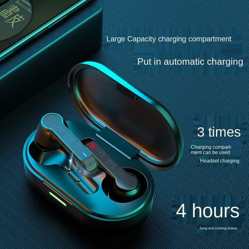 Explosive Bluetooth headset with charging compartment true stereo wireless TWS 5.0 touch switch breathing light business
Explosive Bluetooth headset with charging compartment true stereo wireless TWS 5.0 touch switch breathing light business