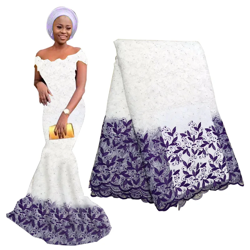 Latest Pure White African Net Lace Fabric For Wedding Dress Embroidered Nigerian Lace Swiss Voile Lace in Switzerland with Beads
Latest Pure White African Net Lace Fabric For Wedding Dress Embroidered Nigerian Lace Swiss Voile Lace in Switzerland with Beads