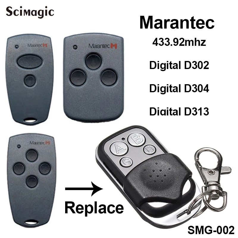 Marantec Digital D302 D304 D313 433.92Mhz Universal remote control replacement clone duplicator Fixed code 433.92MHz
Marantec Digital D302 D304 D313 433.92Mhz Universal remote control replacement clone duplicator Fixed code 433.92MHz