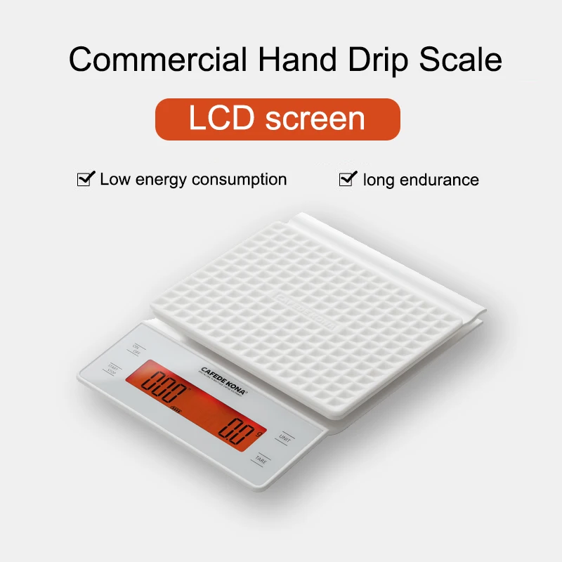 CAFEDE KONA Commercial Scale hand brew coffee precision sensors kitchen food scale with timer include Waterproof silicone pad
CAFEDE KONA Commercial Scale hand brew coffee precision sensors kitchen food scale with timer include Waterproof silicone pad
