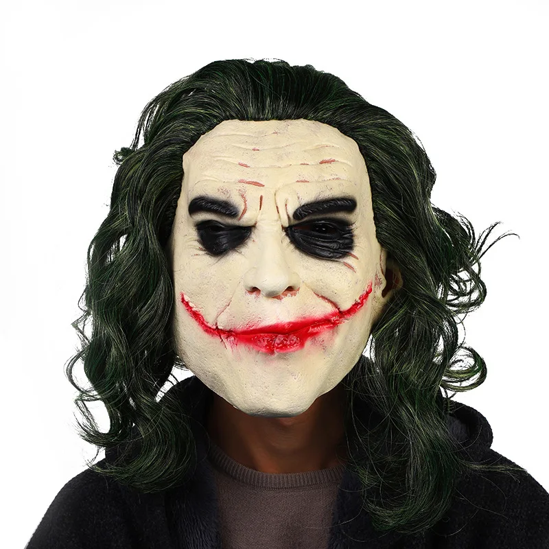 Europe and the United States personality clown dark knight head mask evil whimsy prank show props funny joke horror masks 
Europe and the United States personality clown dark knight head mask evil whimsy prank show props funny joke horror masks
