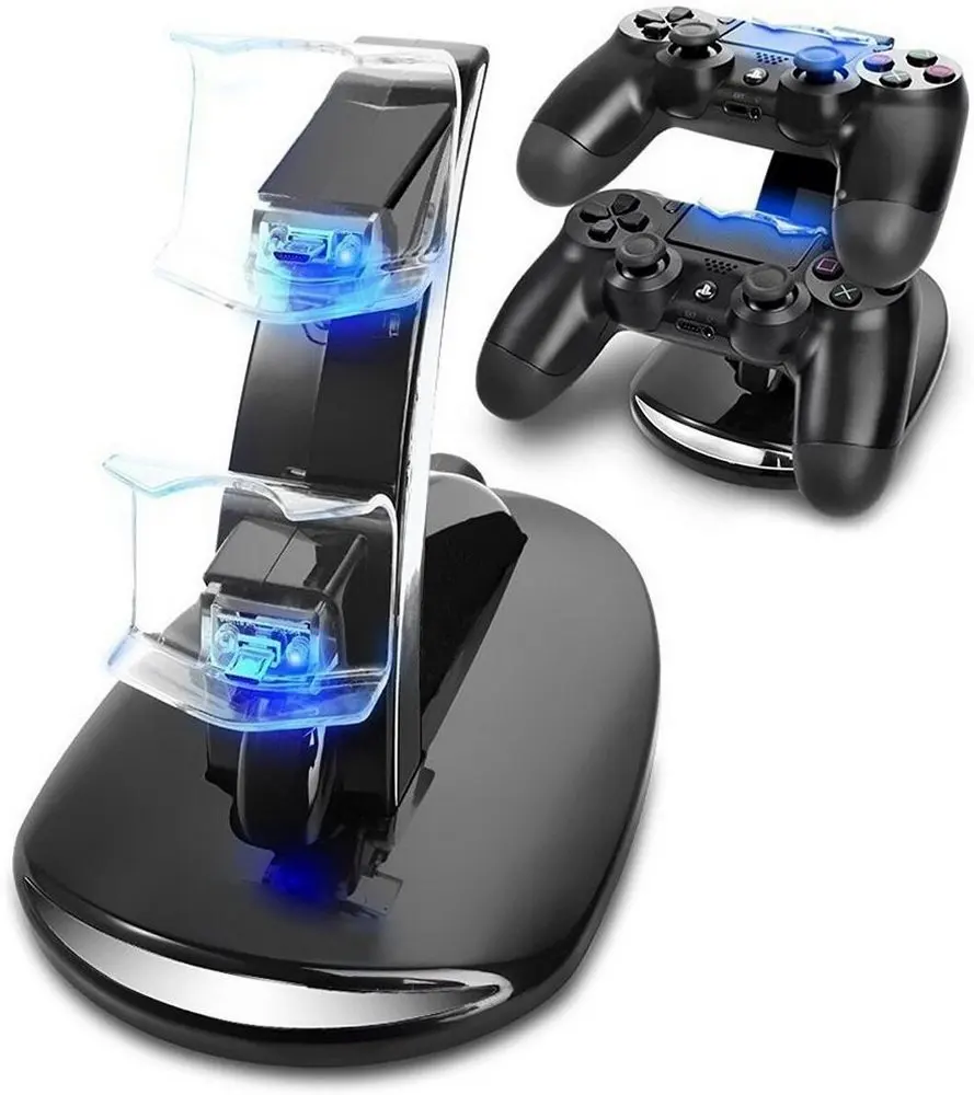 PS4 Accessories Dual Micro USB Charger Dock Joystick PS4 Charging Station for PlayStation 4 Dualshock4 Controller Fast Charger
PS4 Accessories Dual Micro USB Charger Dock Joystick PS4 Charging Station for PlayStation 4 Dualshock4 Controller Fast Charger