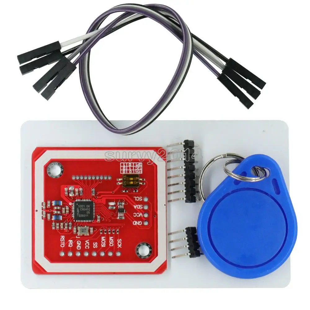1set PN532 NFC RFID Wireless Module V3 User Kits Reader Writer Mode IC S50 Card PCB Attenna I2C IIC SPI HSU for arduino | Электроника