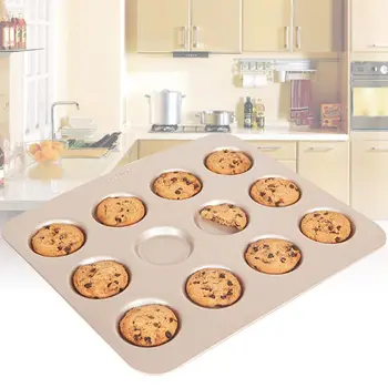 12 Cavity Cookie Roast Pans Professional Carbon Steel Non-stick Ubi Pie Mold Half-Sheet Cooking Baking Trays
12 Cavity Cookie Roast Pans Professional Carbon Steel Non-stick Ubi Pie Mold Half-Sheet Cooking Baking Trays